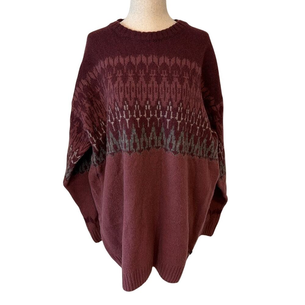 NWT Fjällräven Övik Path Knit Sweater, Mesa Purple/Dark Garnet, Women's Large